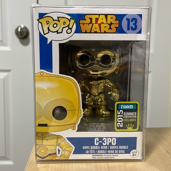 Funko Pop Star Wars #13 C-3P0 (Metallic Chrome) Summer Convention Exclusive 2015 - Picture 1 of 5